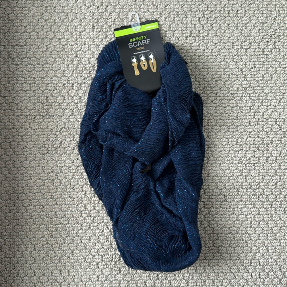 Mixit navy blue infinity scarf